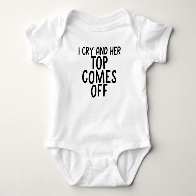 Babys Corner - JAG GRÅTER OCH HON TAPPER LUFTEN UR T Shirt (Framsida)