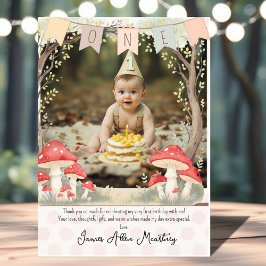 Baby's First Birthday Thank You Card Tack Kort