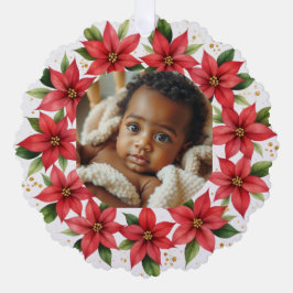 Baby's First Christmas 2025 Poinsettia Wreath