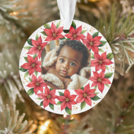 Baby's First Christmas 2025 Poinsettia Wreath
