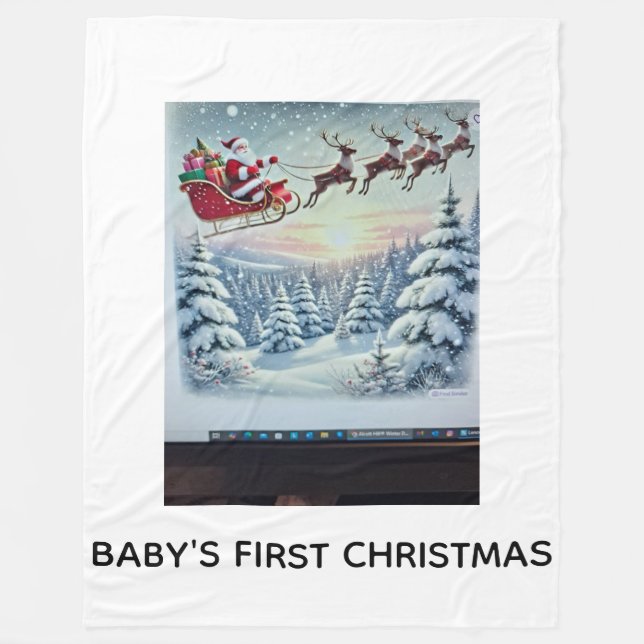 Baby's First Christmas Fleecefilt (Framsidan)