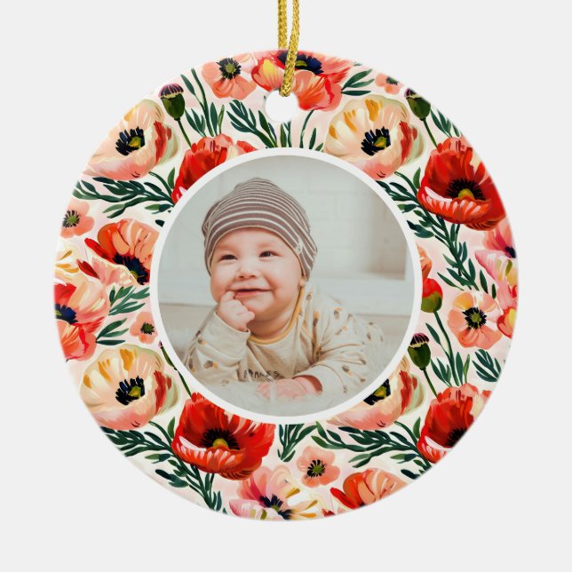 Baby's First Christmas Ornament Classic Floral (Framsidan)