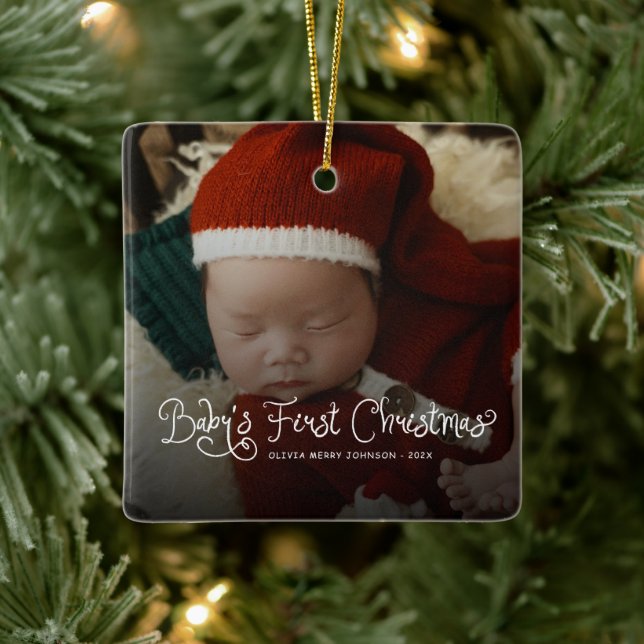 Babys First Christmas  Photo  Julgransprydnad Keramik (Träd)