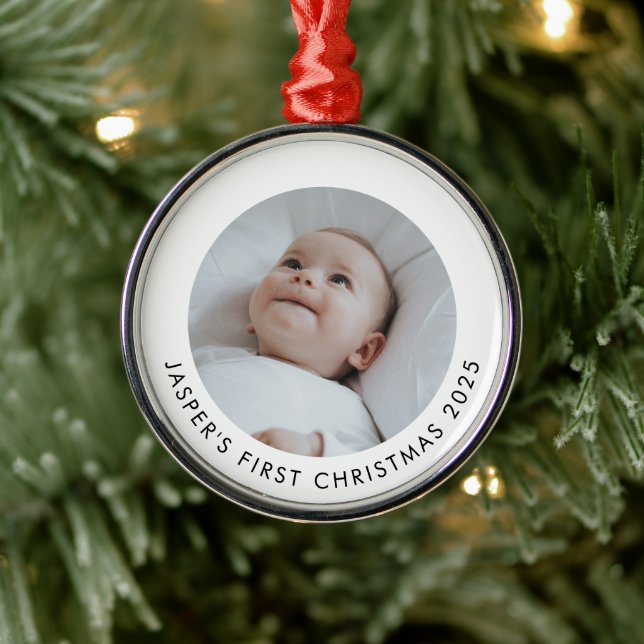 Baby's First Christmas Photo Julgransprydnad Metall (Träd)