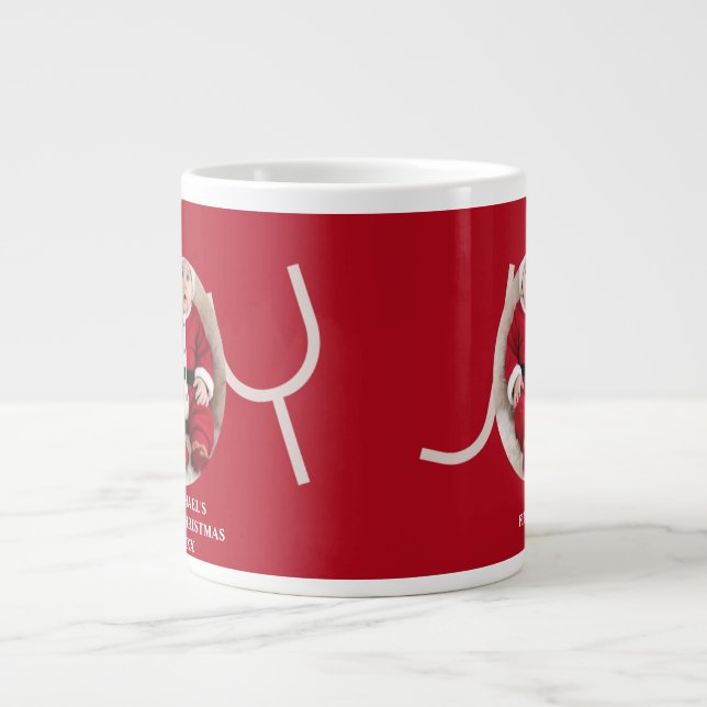 Baby's First Christmas Photo Red Coffee Mug Jumbo Mugg (Framsidan)