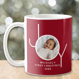 Baby's First Christmas Photo Red Kaffemugg