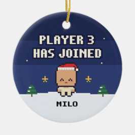 Baby's First Christmas Player 3 Pixel Ornament