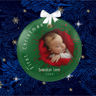 Baby's First Christmas-spruttermönster Julgransdekoration