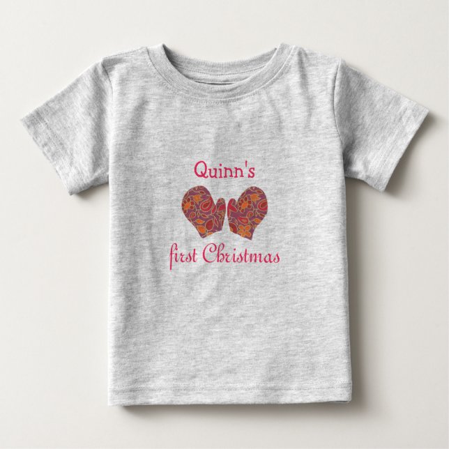 Baby's First Christmas T-shirt eller Barnets först (Framsida)