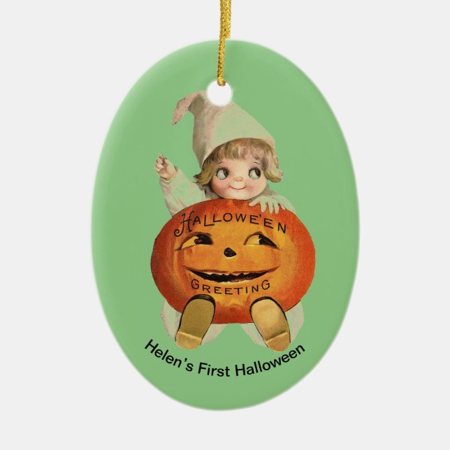 Baby's First Halloween Personlig Ornament (Framsidan)