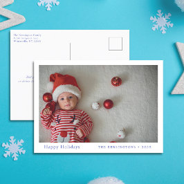 Baby's First jul Anpassningsbar Photo Postcard Helg Vykort