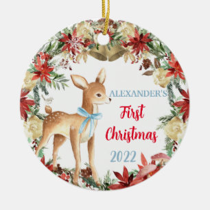 Babys First jul Ornament Boy Hjort