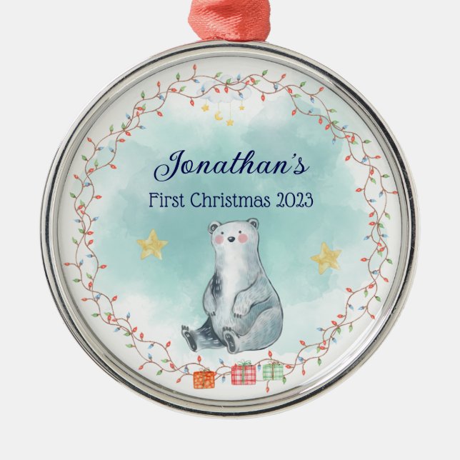 Baby's First jul Ornament Personlig Gift (Framsidan)