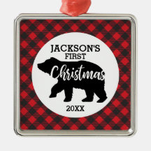 Babys First jul Photo Ceramic Ornament