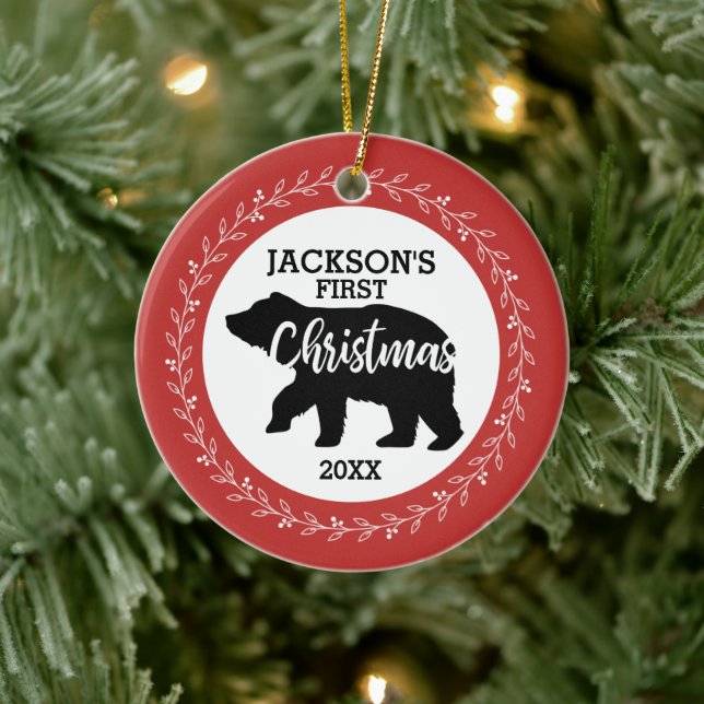 Babys First jul Photo Ceramic Ornament (Träd)