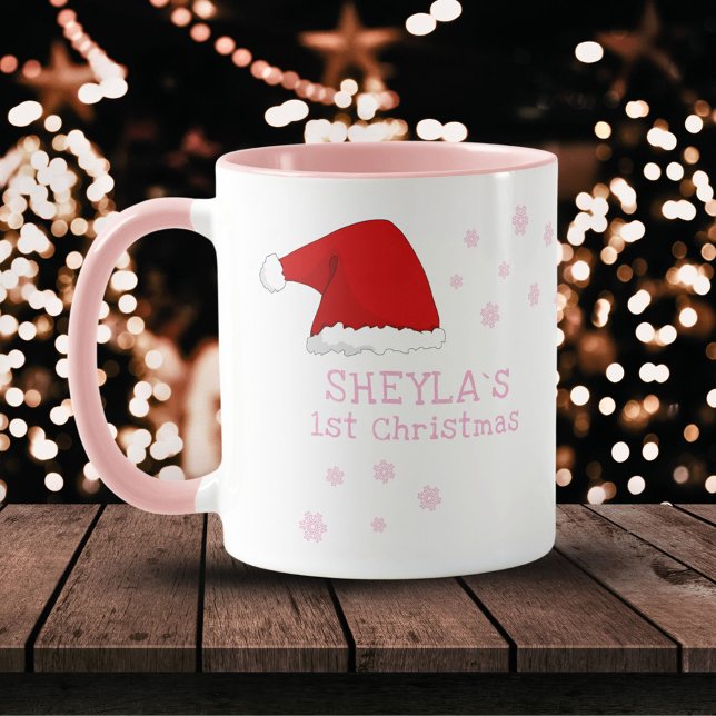 Baby's First jul Santa Hat Snowflake Coffee Mugg (Skapare uppladdad)