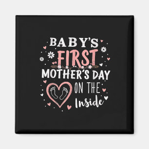 Babys First Mors dag på insidan av gravida Mamma Magnet