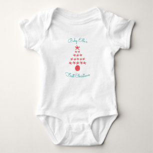 Babys First Tropical Jul Starfish Träd T Shirt
