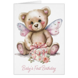 Babys födelsedag födelsedag, födelsedagskort Nalle Hälsningskort
