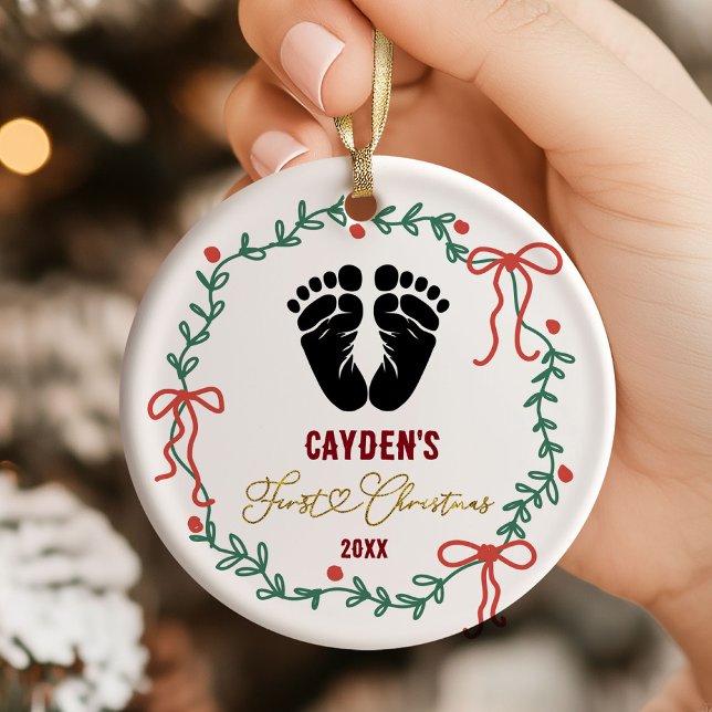 Baby's Footprint First Christmas Ornament (Skapare uppladdad)