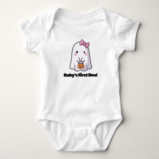 Baby's första Bu! – Söt Halloween-bodysuit för T Shirt (Framsida)