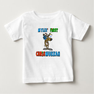 Baby's Första Chrismukkah Anpassad Namn T-Shirt