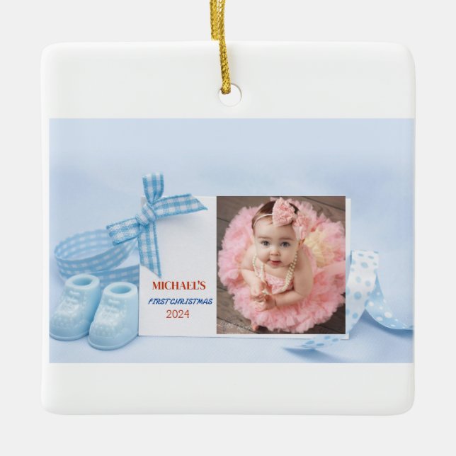 babys första doktor julgransprydnad keramik (Framsida)