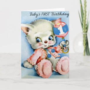 Babys första födelsedagskort kort