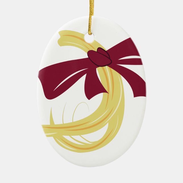 Babys första frisyr julgransprydnad keramik (Framsidan)