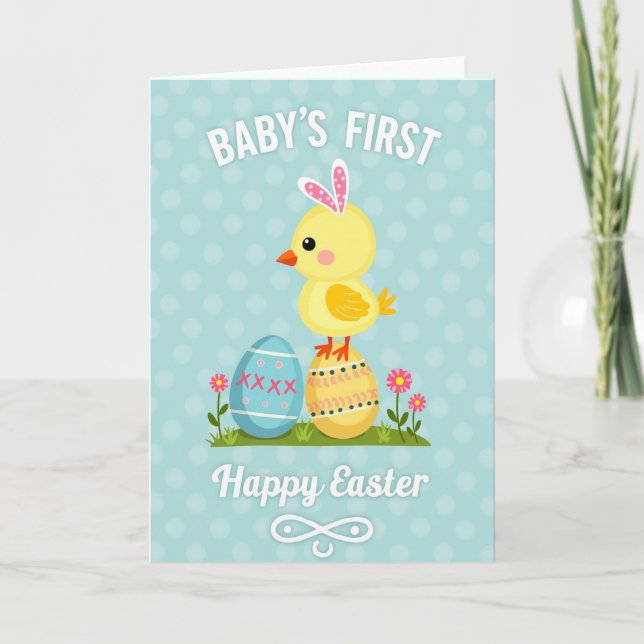 Babys första glada påskkort kort (Framsida)