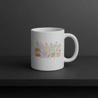 Baby's första Halloween bokstavsblock Kaffemugg