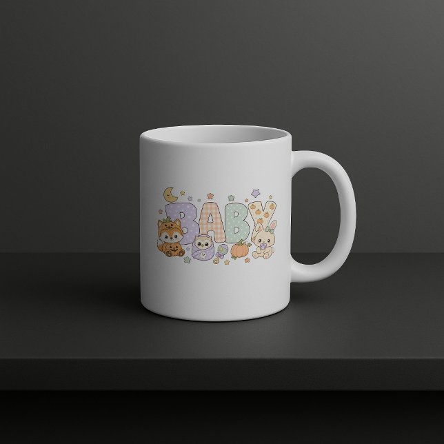 Baby's första Halloween bokstavsblock  Kaffemugg (Skapare uppladdad)