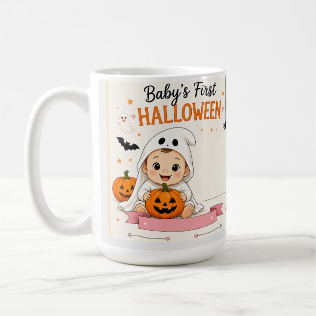 Baby's första Halloween-fest Kaffemugg (Vänster)