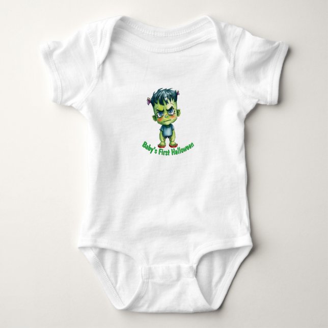 Baby's första Halloween Frankenstein  T Shirt (Framsida)