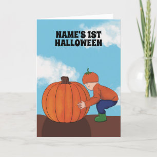Babys första Halloween Helgkort
