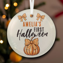 Baby's första Halloween-pumpa med band