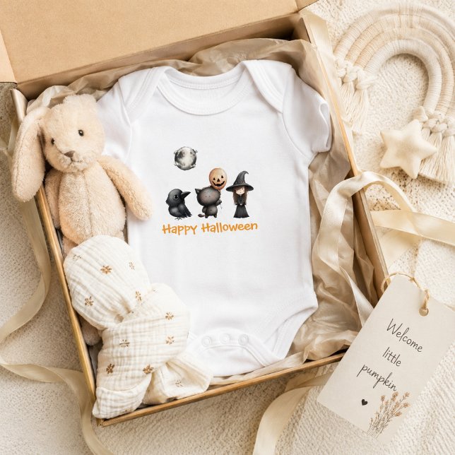 Baby's första Halloween Söt spöklik pumpa Kråka Wi T Shirt (Skapare uppladdad)