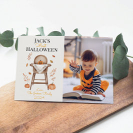 Baby's första Halloween söta pumpa gratulationskor Julkort