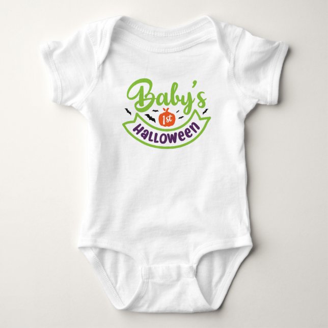 Baby's första Halloween  T Shirt (Framsida)