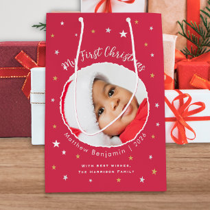 Baby's första jul Anpassad bild röd