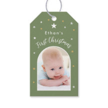 Baby's första jul Anpassad bild Sagegrön