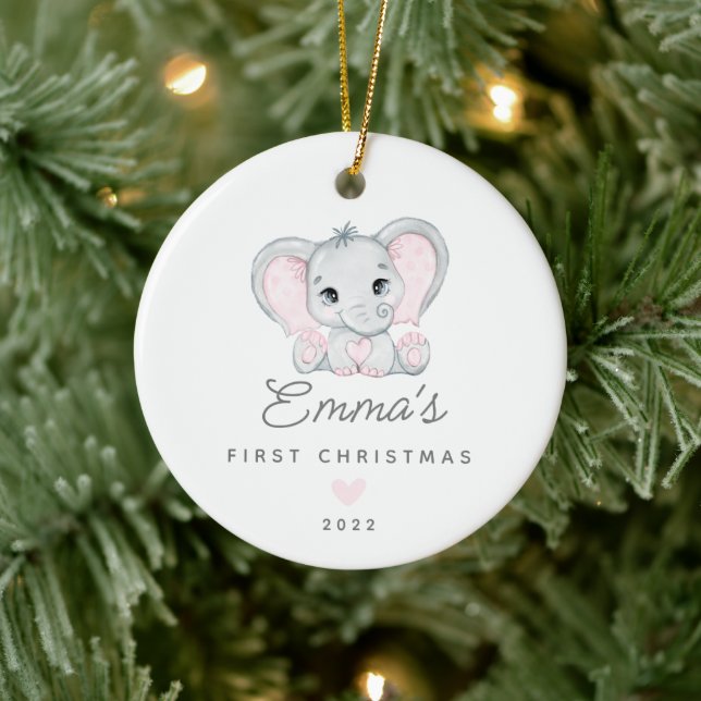 Baby's första jul Bebis Elefant Keramik  Julgransprydnad Keramik (Träd)