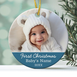Babys Första jul - Foto Julgransprydnad Keramik
