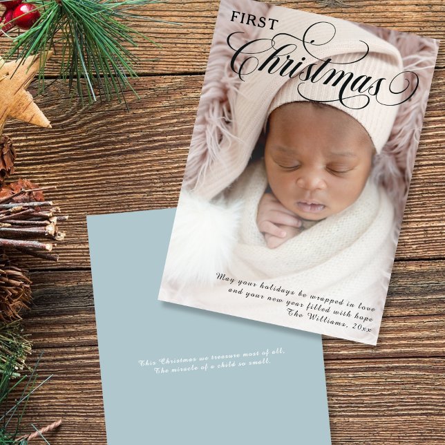 Baby's första jul Fotoplatt julkort (Skapare uppladdad)
