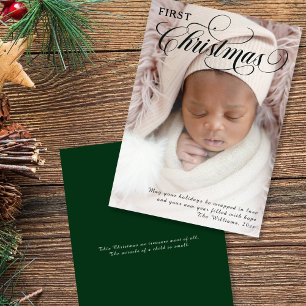 Baby's första jul Fotoplatt vykort för högtider
