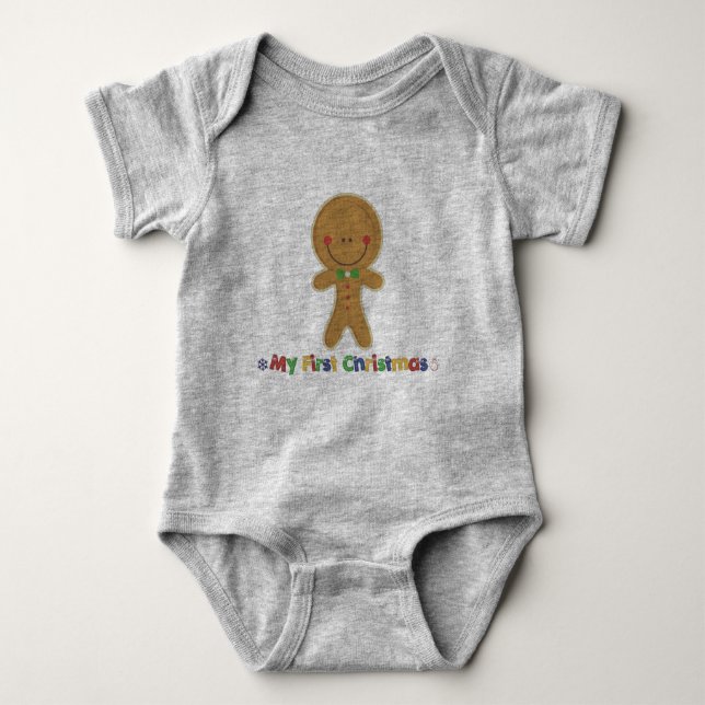 Babys första jul Gingerbröd Boy Tee (Framsida)
