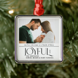 Babys Första jul - Glatta födelsemeddelandet Julgransprydnad Metall