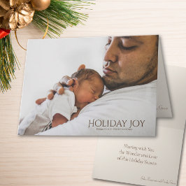 Baby's första jul Högtidsglädje Foto Jul Tack Kort
