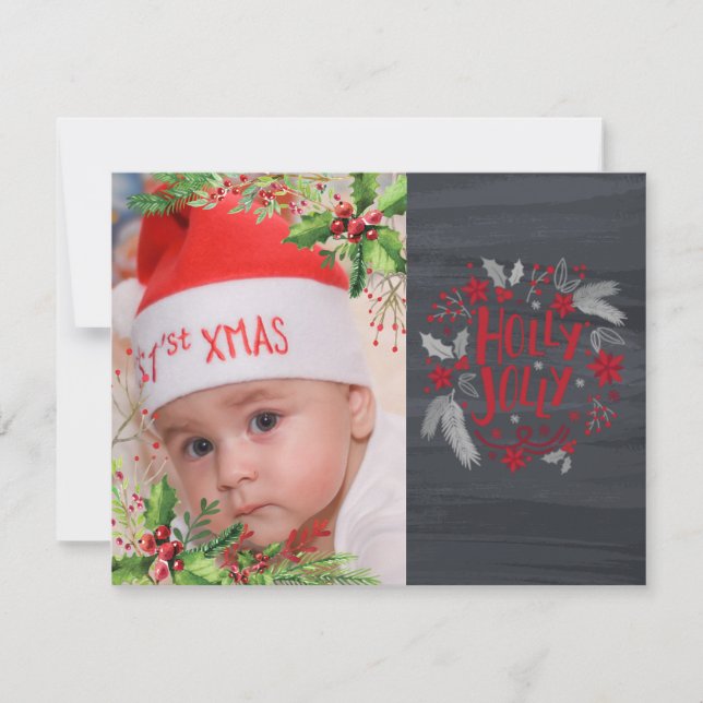Baby's första jul, Julbär, Foto Julkort (Framsida)