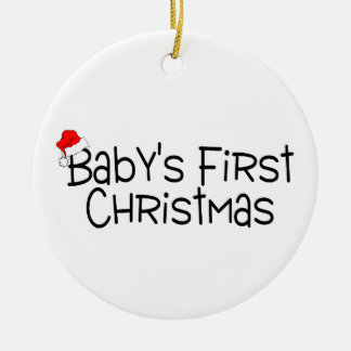 Babys första jul julgransprydnad keramik